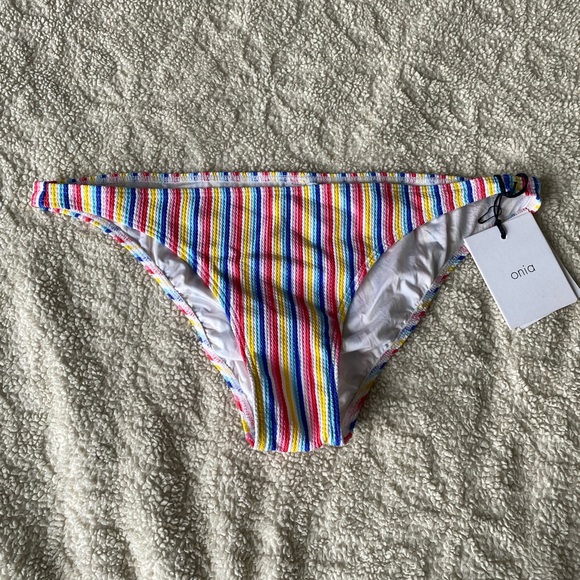 Onia Ashley Bottom Micro Striped SZ M - Picture 2 of 6